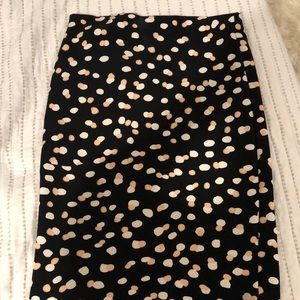 Polka dot pencil skirt